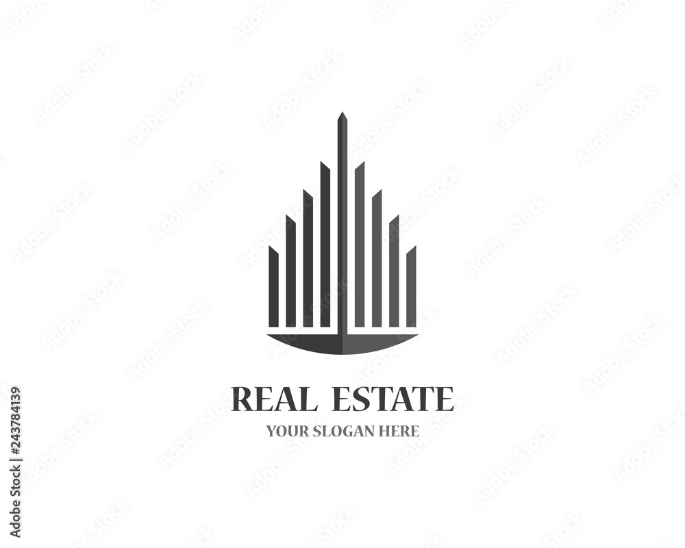 Real estate logo icon illustration