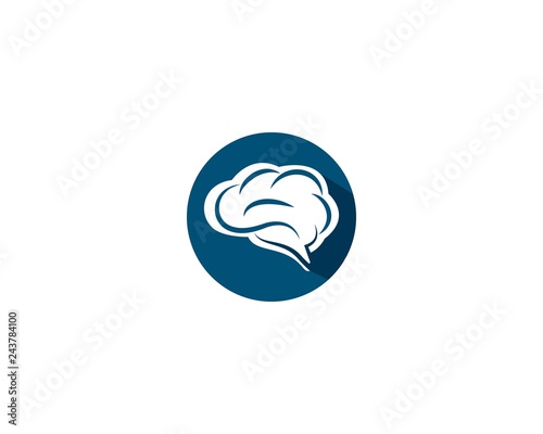 Brain logo template vector icon illustration