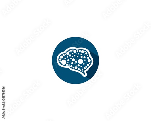 Brain logo template vector icon illustration