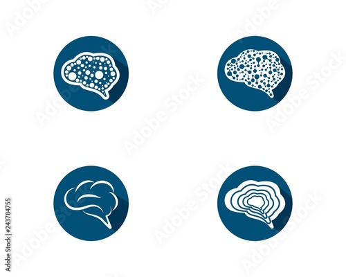 Brain logo template vector icon illustration