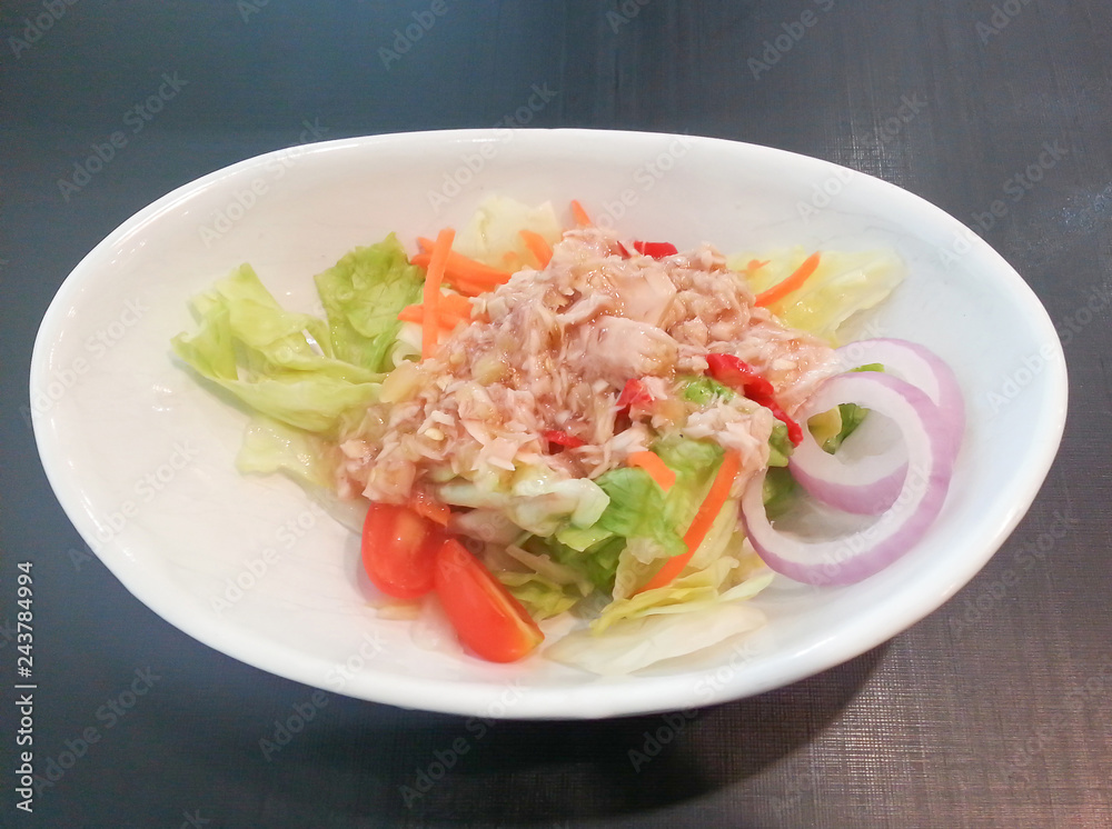 Tuna salad in a bowl