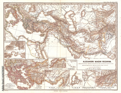 1854, Spruner Map of the Empire of Alexander the Great