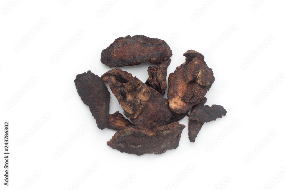 Sliced of Rehmannia Glutinosa Root (Sheng Di Huang), Isolated on white background. Chinese herbal medicine. Sliced of Rehmannia Glutinosa Root (Sheng Di Huang), Isolated on white background. Chinese herbal medicine.