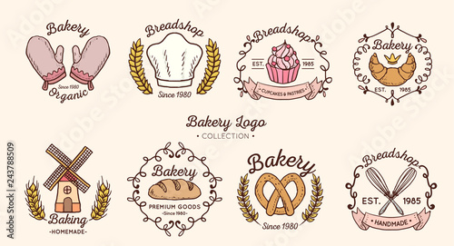 Fotografia Bakery logo collection