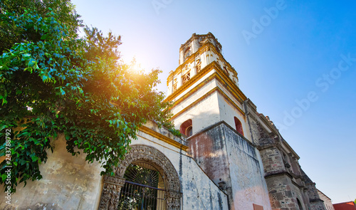 Parish of San Juan Bautista on Hidalgo square in Coyoacan