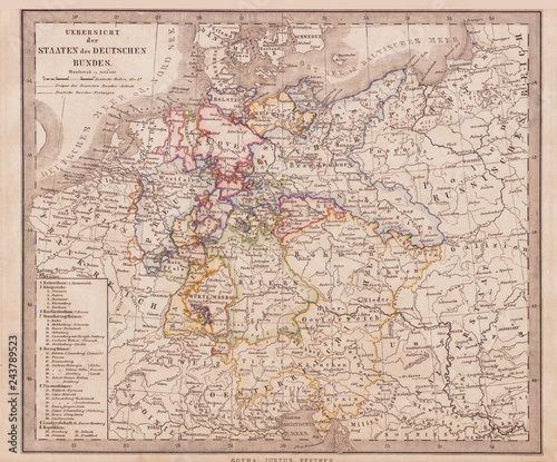 1862, Stieler Map of Northern Germany