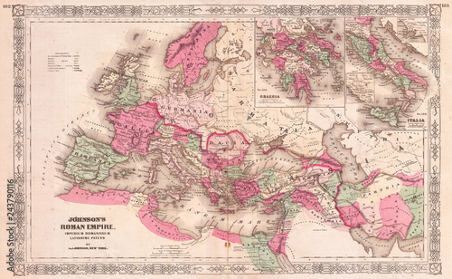 1864, Johnson Map of the Roman Empire