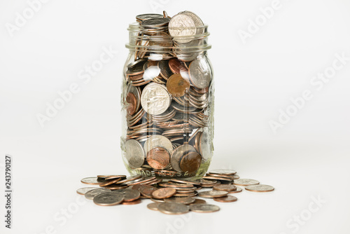 Money in a glass jar