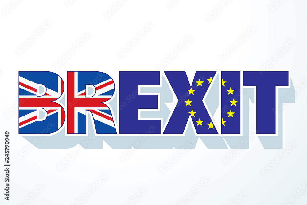 Brexit referendum concept about UK (United Kingdom or British) withdrawal from the EU (European Union) often shortened to Brexit. Vector Brexit referendum concept about UK (United Kingdom or British) withdrawal from the EU (European Union) often shortened to Brexit. Vector