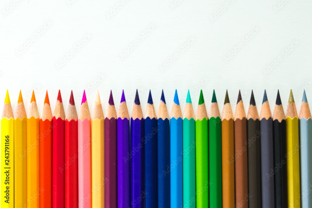 Color pencils isolated on white background Color pencils isolated on white background