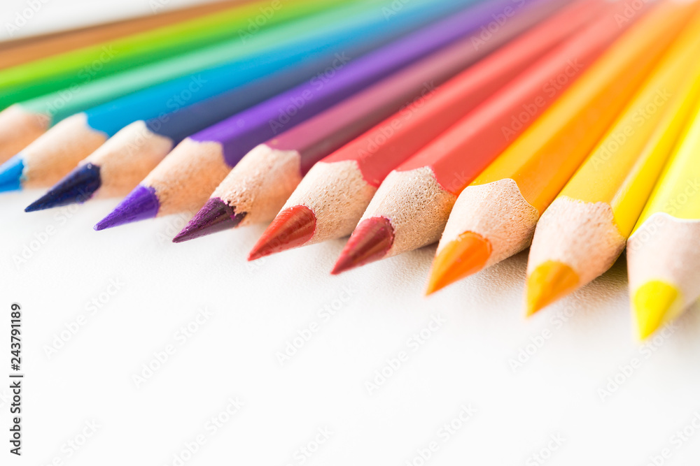 Color pencils isolated on white background Color pencils isolated on white background