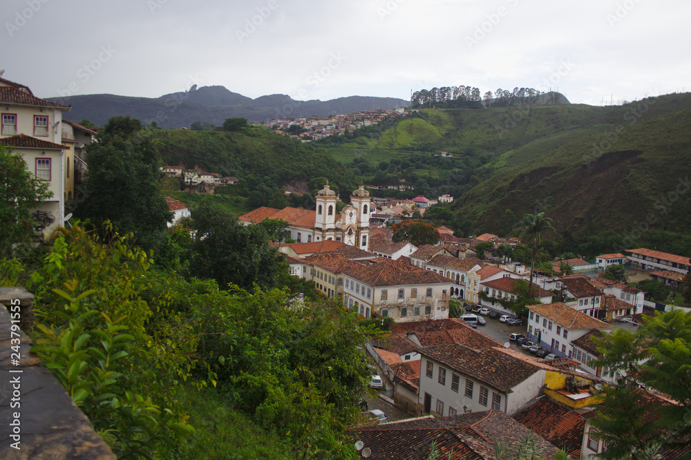 Parte baixa de Ouro Preto vista de cima