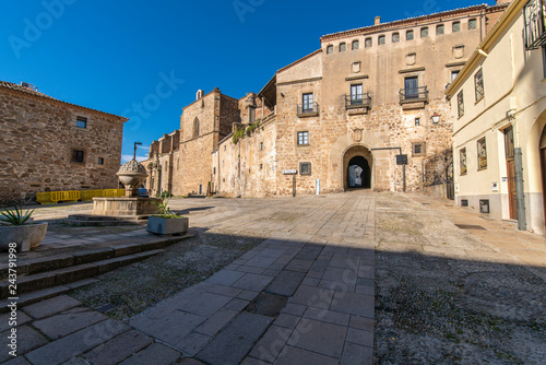 The Streets of the old monumental city of Plasencia, and historic and amazing spanish town with good representation of gothic and roman architecture. It stone floors move you to another historical age