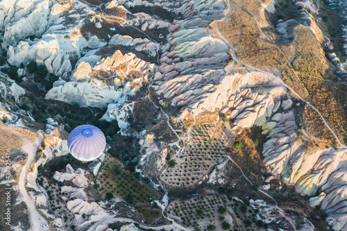 Aerial view of Hot Air Balloon in Cappadocia