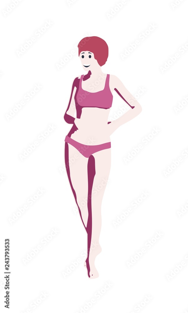 Sexy women silhouette. Young lady wearing swimsuit Sexy women silhouette. Young lady wearing swimsuit