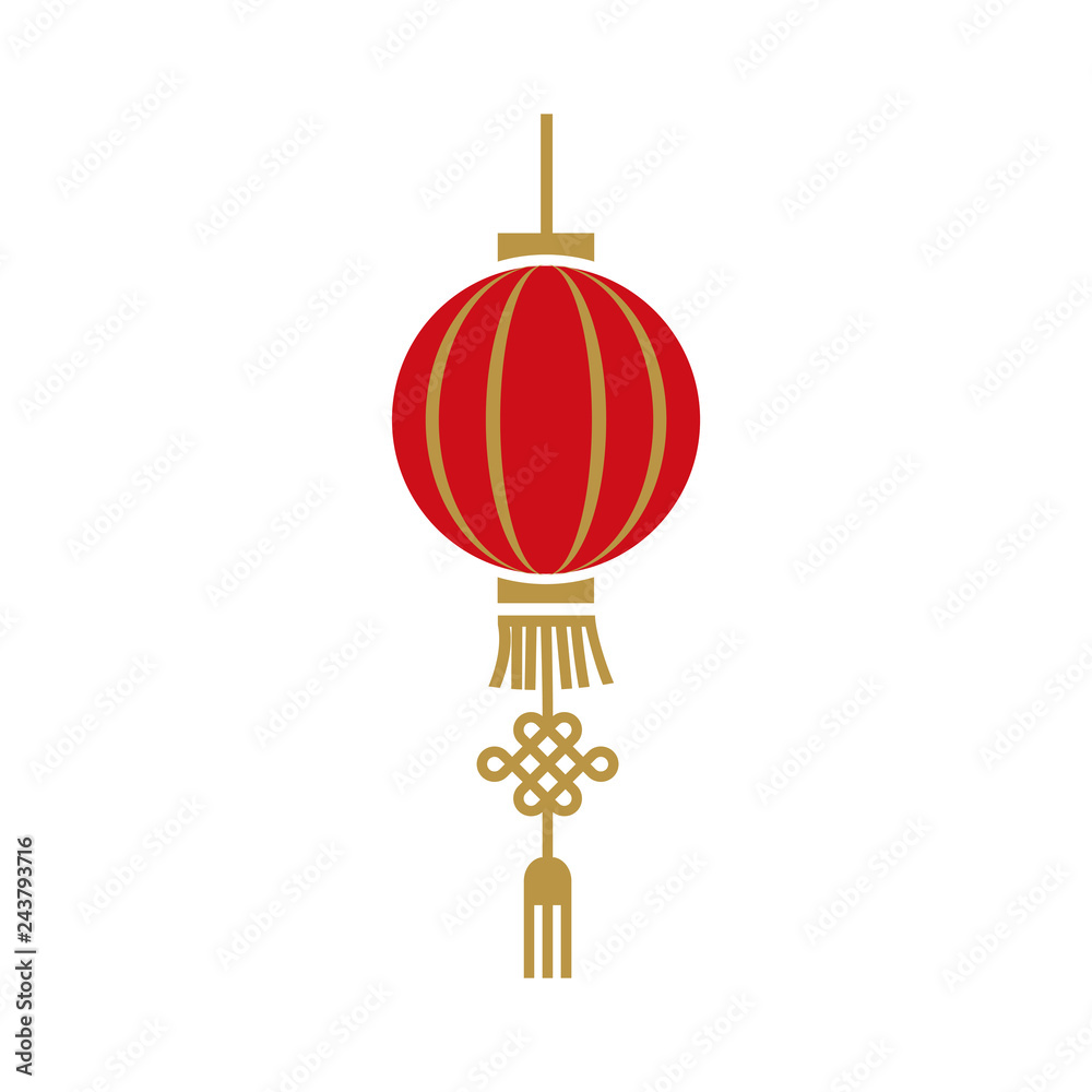 Obraz premium chinese new year vector red lantern dragon ornament culture