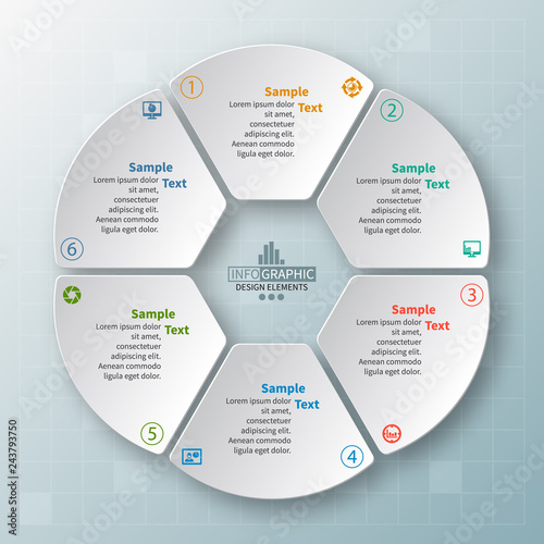Abstract 3D Paper Infographics. Business template .Vector illustration