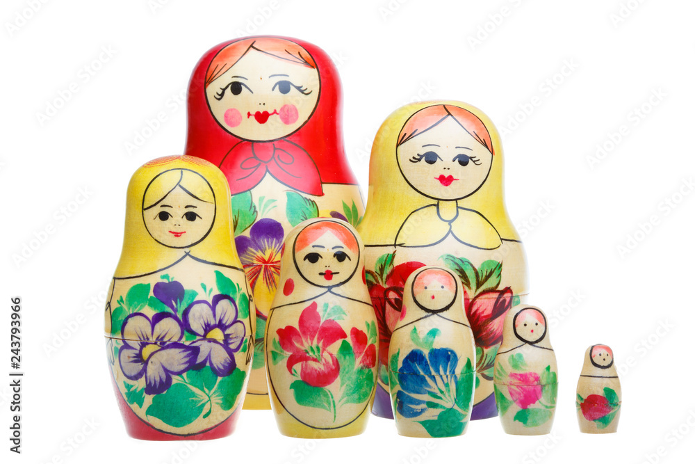 Set of Russian dolls babushka matryoshka Set of Russian dolls babushka matryoshka