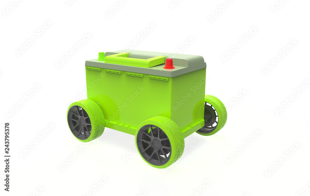 Car Battery on white background. 3d illustration Car Battery on white background. 3d illustration