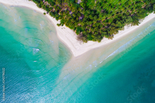 Aerial view of beautiful tropical seascape tranquil beach