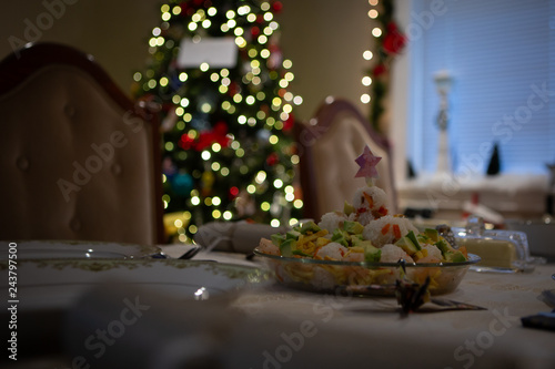 Food on the table for Christmas