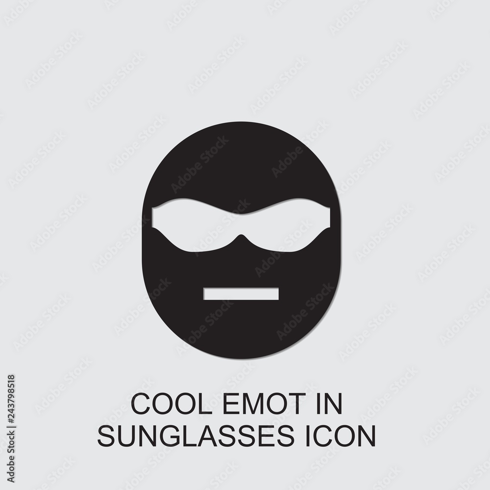 cool emot in sunglasses icon cool emot in sunglasses icon
