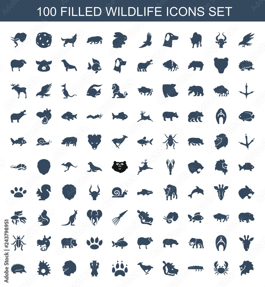 100 wildlife icons
