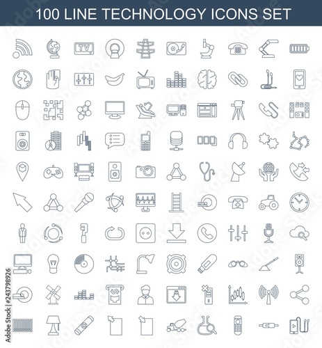 100 technology icons