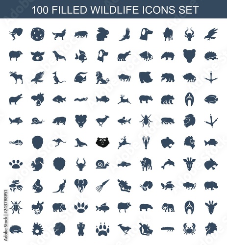 100 wildlife icons