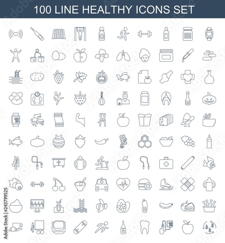 100 healthy icons