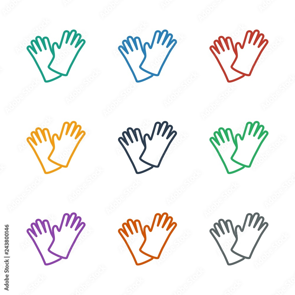 Fototapeta premium gloves icon white background