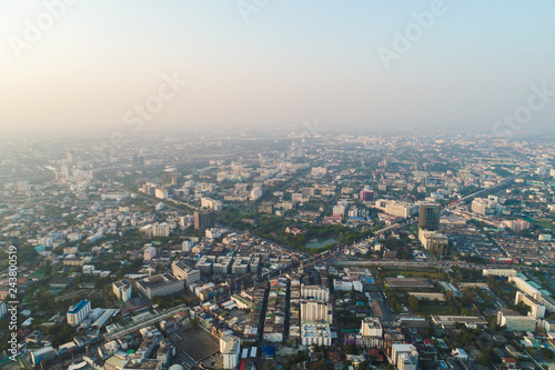 Modern condominium and flat building in Bangkok city