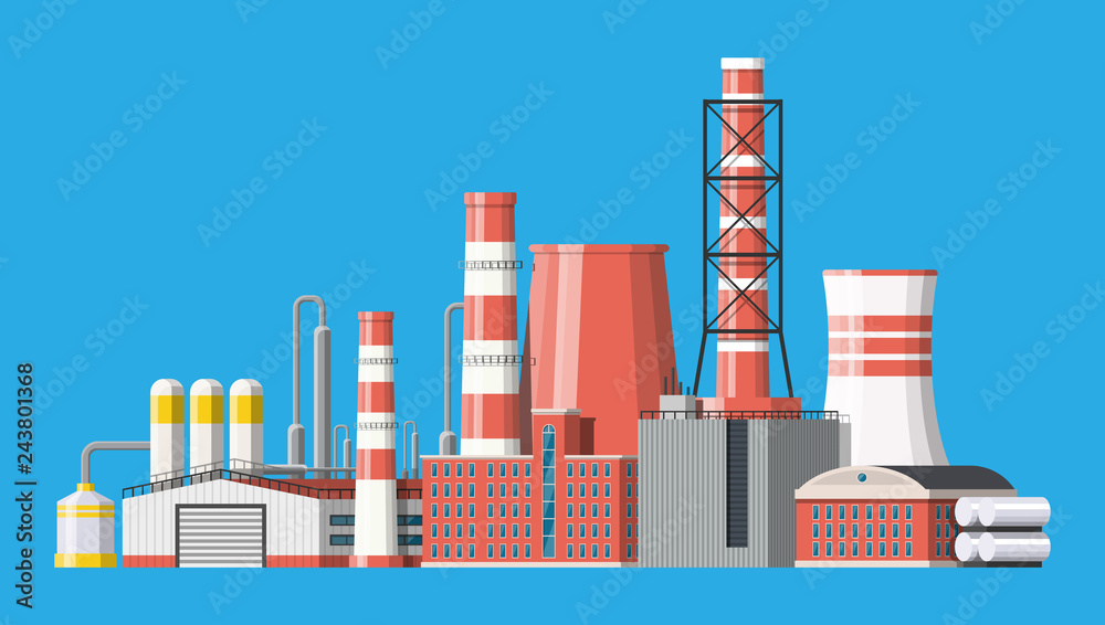 Industrial factory, power plant. Industrial factory, power plant.