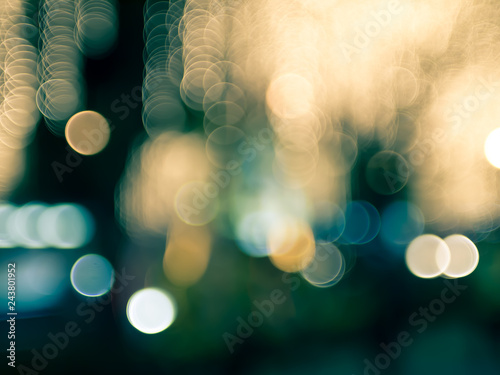 Bokeh & Blurred light in black background, Close up & Macro shot