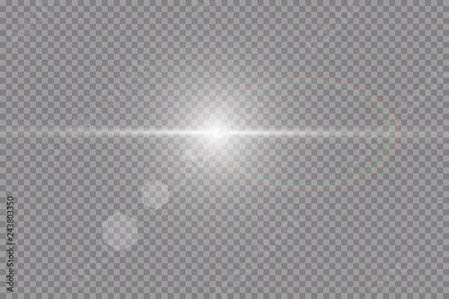 Vector transparent sunlight special lens flare light effect. 