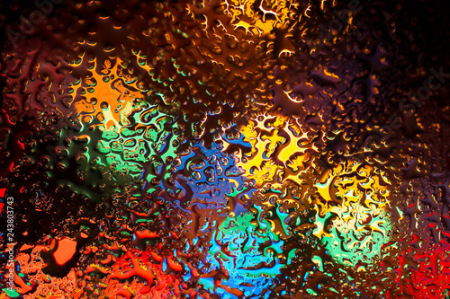abstract background   drops on the glass