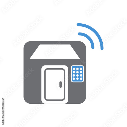 Smart lock on white background for graphic and web design, Modern simple vector sign. Internet concept. Trendy symbol for website design web button or mobile app