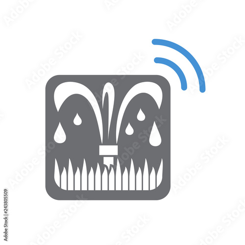 Smart watering system icon on white background for graphic and web design, Modern simple vector sign. Internet concept. Trendy symbol for website design web button or mobile app