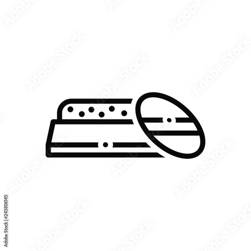 Black line icon for powder 