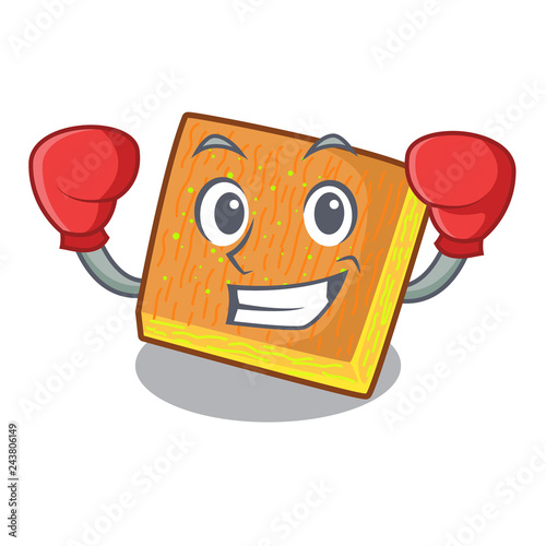 Boxing kunafa ready served on cartoon plate