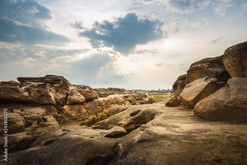 Natural of Rock Canyon in Mekhong River in Ubon Ratchathani  Thailand