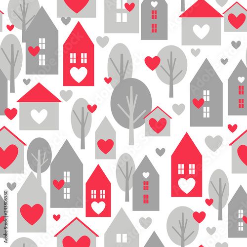 Valentine's day vector  seamless pattern