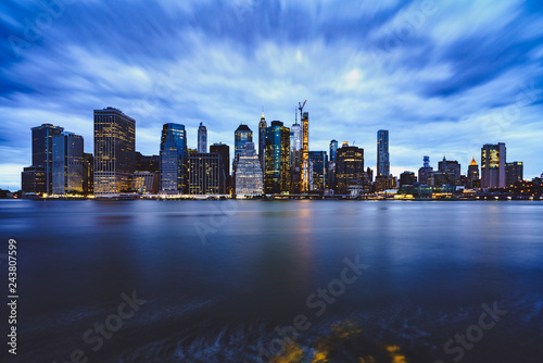 Manhattan Skyline from Brooklyn Bridge Park, NYC USA