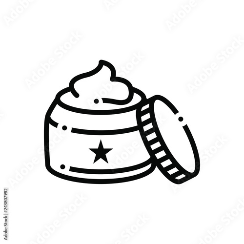 Black line icon for moisturizer  