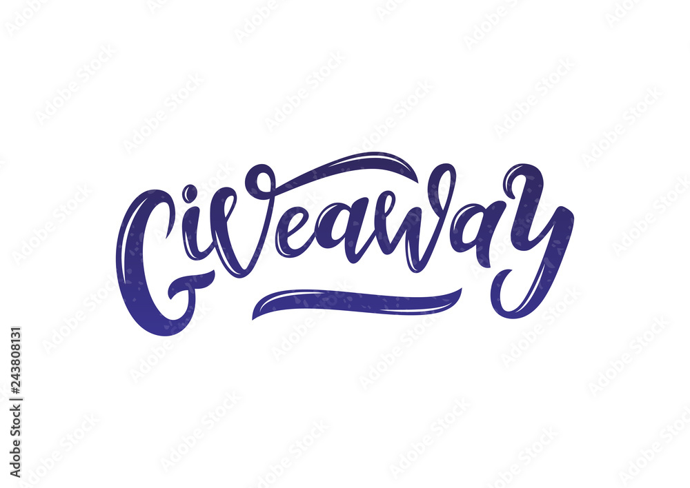 Giveaway hand drawn lettering Giveaway hand drawn lettering