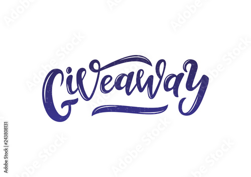 Giveaway hand drawn lettering