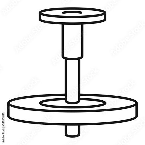Wood potter wheel icon. Outline wood potter wheel vector icon for web design isolated on white background