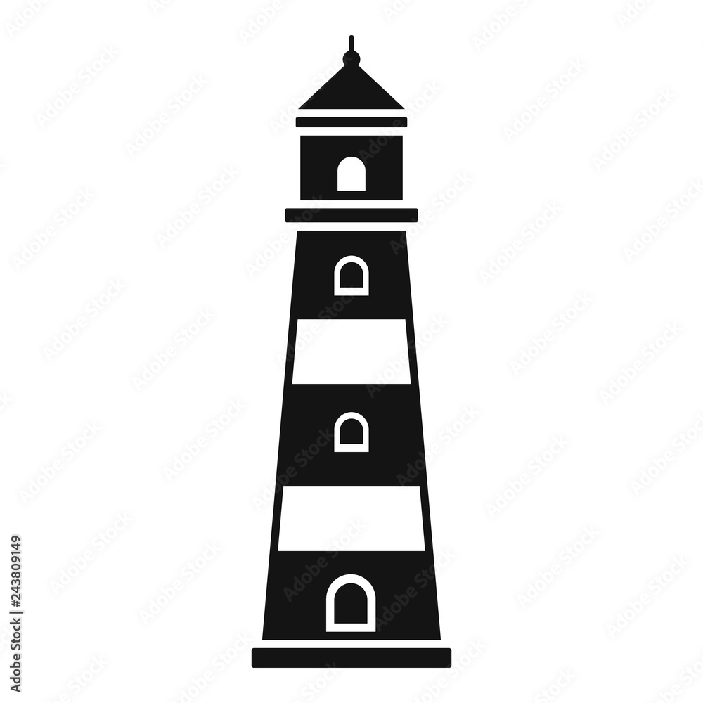 Coast lighthouse icon. Simple illustration of coast lighthouse vector icon for web design isolated on white background