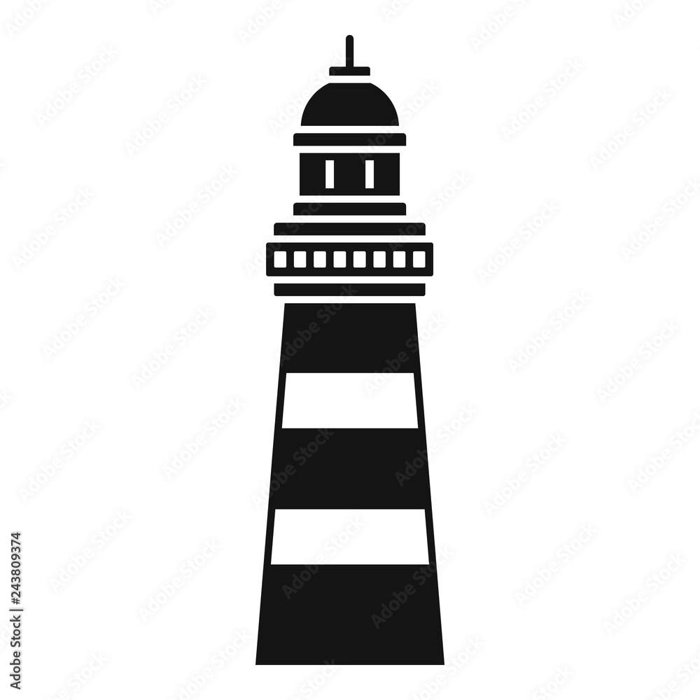 Ocean lighthouse icon. Simple illustration of ocean lighthouse vector icon for web design isolated on white background