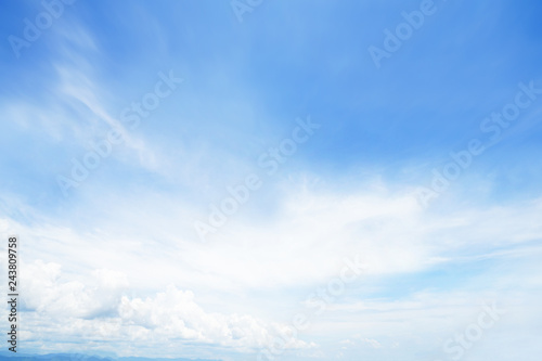 Blue sky clouds blurred during morning open view out windows beautiful summer spring and peaceful nature background.
